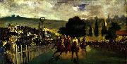 Racing at Longchamp,, Edouard Manet